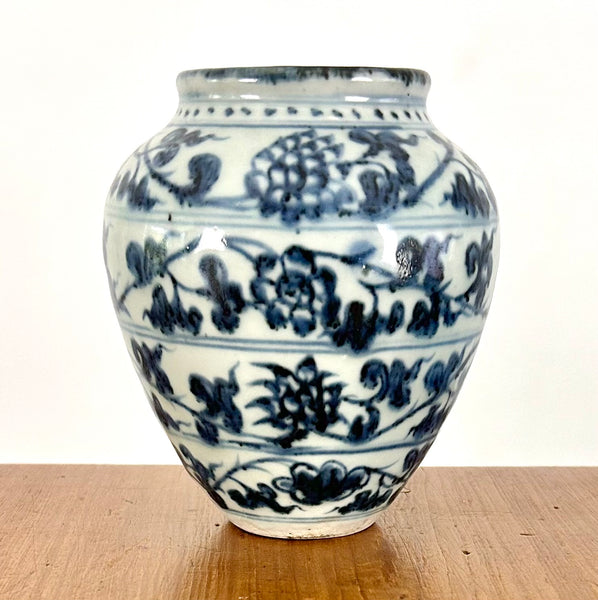 Ming Yongle / Xuande 15th Century Lotus Jar Chinese Porcelain - Antique