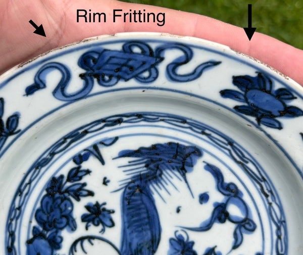 Ming Wanli Phoenix Plate Chinese Porcelain Antique 16th Century