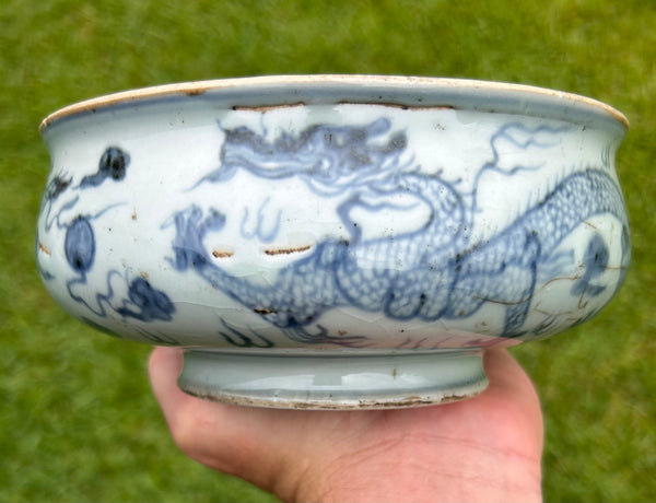 SOLD   Ming Zhengde Mark Ink Stone 16th Century Chinese Porcelain Antique