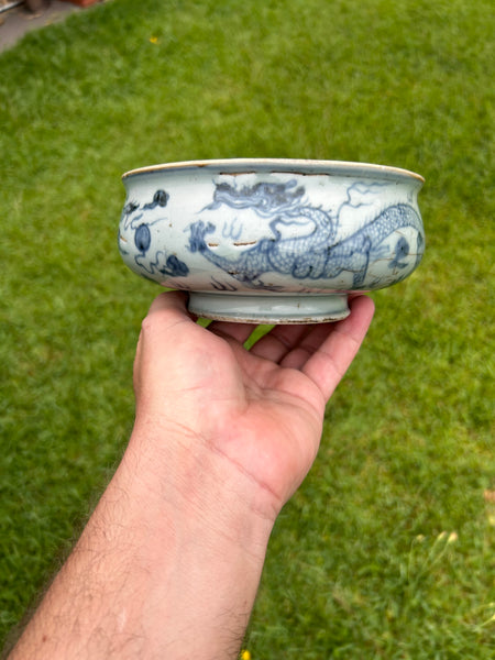 SOLD   Ming Zhengde Mark Ink Stone 16th Century Chinese Porcelain Antique