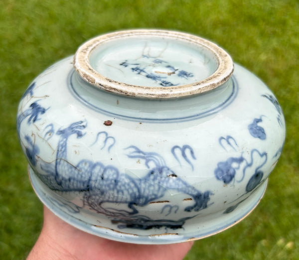 SOLD   Ming Zhengde Mark Ink Stone 16th Century Chinese Porcelain Antique