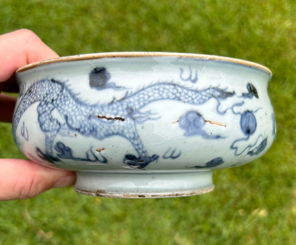 SOLD   Ming Zhengde Mark Ink Stone 16th Century Chinese Porcelain Antique
