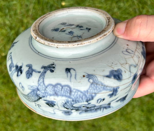 SOLD   Ming Zhengde Mark Ink Stone 16th Century Chinese Porcelain Antique