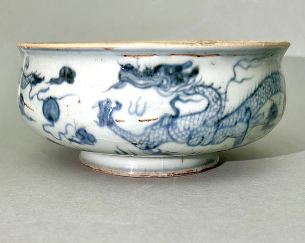 SOLD   Ming Zhengde Mark Ink Stone 16th Century Chinese Porcelain Antique