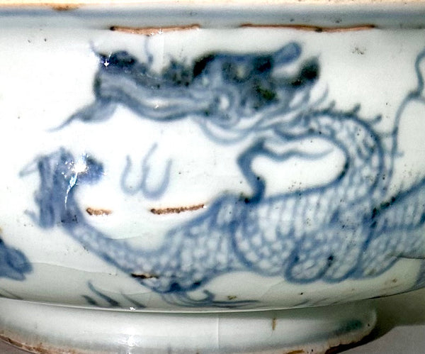 SOLD   Ming Zhengde Mark Ink Stone 16th Century Chinese Porcelain Antique
