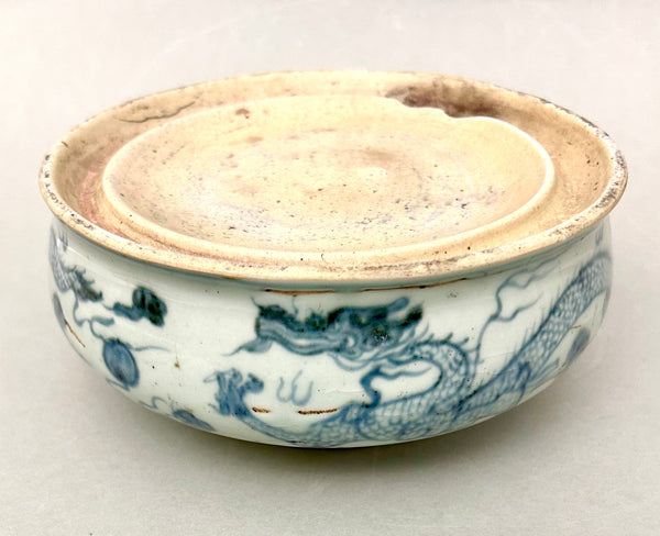 SOLD   Ming Zhengde Mark Ink Stone 16th Century Chinese Porcelain Antique