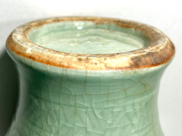 Ming Celadon Peony scroll vase - Chinese Porcelain