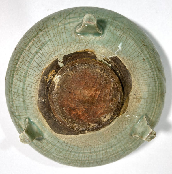 Ming LONGQUAN CELADON-GLAZED TRIPOD CENSER - Chinese Porcelain