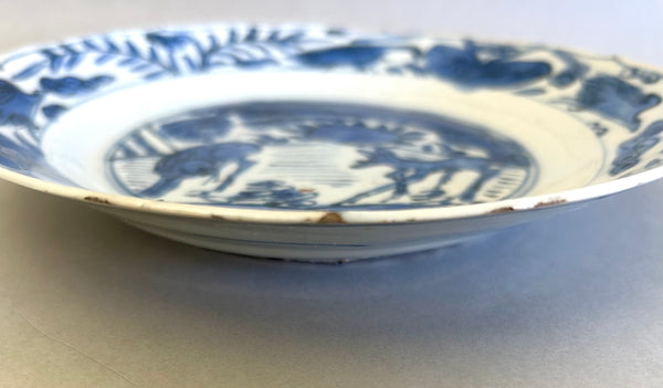 Jiajing - Wanli Ming Deer plate - Chinese porcelain