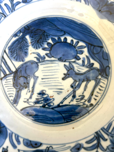 Jiajing - Wanli Ming Deer plate - Chinese porcelain