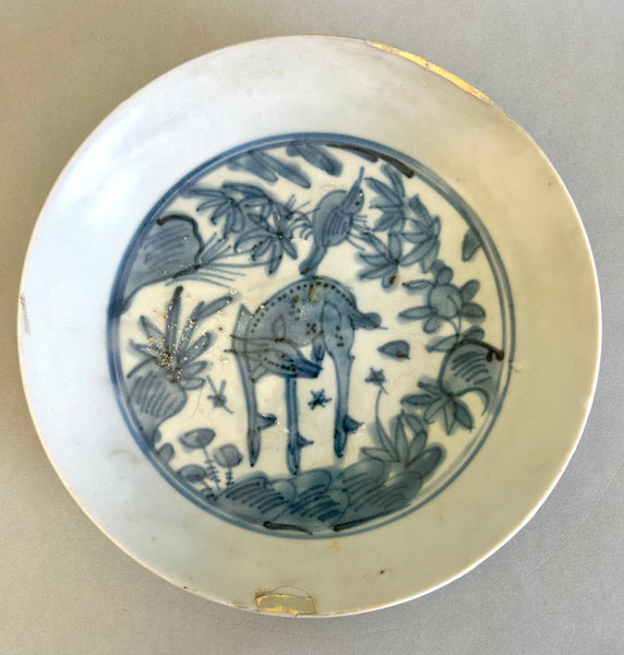 Ming Swatow Deer plate - Chinese porcelain