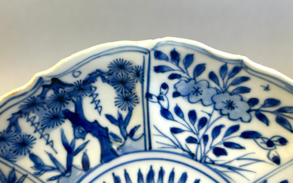 Late Ming - Kangxi three friends of winter plate - Chinese Porcelain