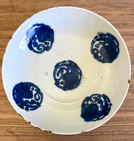 Jiajing chimera dragon medallion plate - Ming Chinese Porcelain