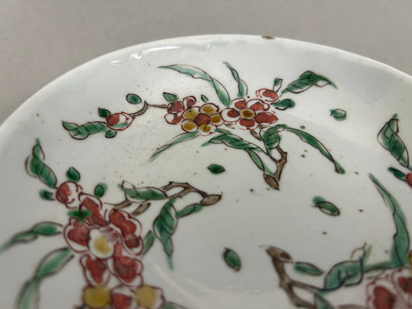 Late Ming Chongzhen wucai Flower plate - Ming Chinese Porcelain