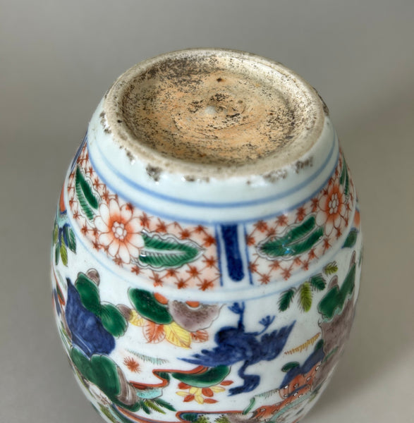 Yongzheng - Qianlong Doucai Immortals Jar 18th Century Antique