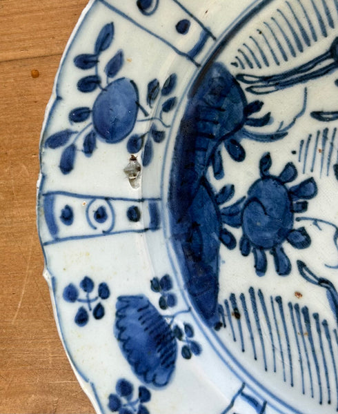 SOLD Ming Deer Kraak Plate Wanli Period 1572 to 1620