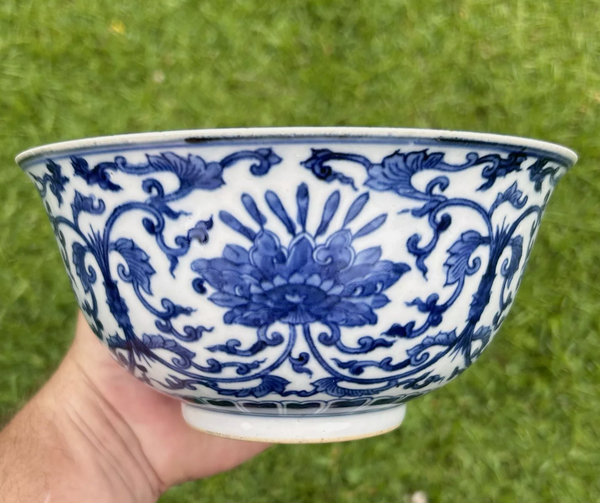 SOLD Yongzheng / Qianlong Blue & White Flower Bowl Chinese Porcelain Antique 18th Century