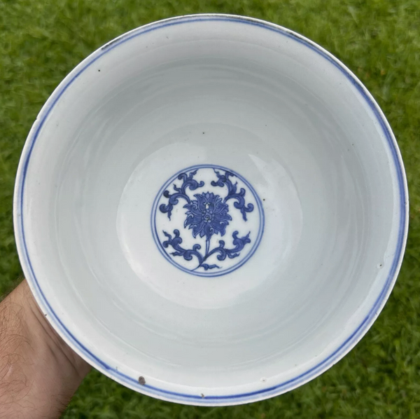 SOLD Yongzheng / Qianlong Blue & White Flower Bowl Chinese Porcelain Antique 18th Century