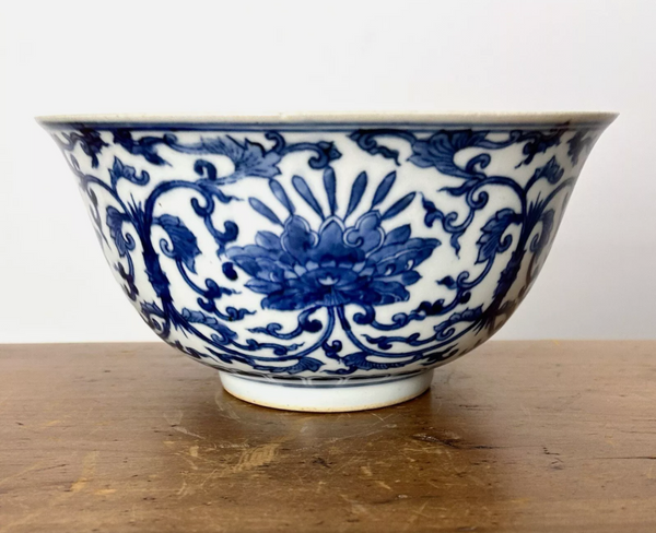 SOLD Yongzheng / Qianlong Blue & White Flower Bowl Chinese Porcelain Antique 18th Century