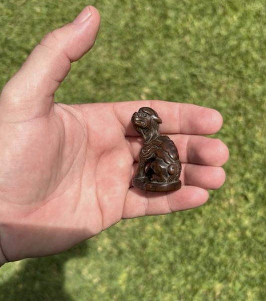 Netsuke of Kirin Wood Japanese Edo Antique 18th Century