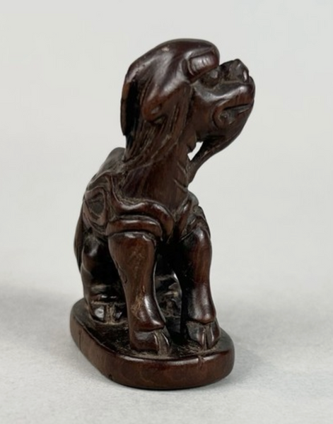 Netsuke of Kirin Wood Japanese Edo Antique 18th Century