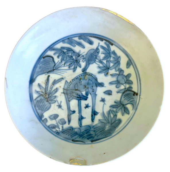Ming Swatow Deer plate - Chinese porcelain