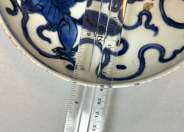 Jiajing Buddhist lions plate - Ming Chinese Porcelain