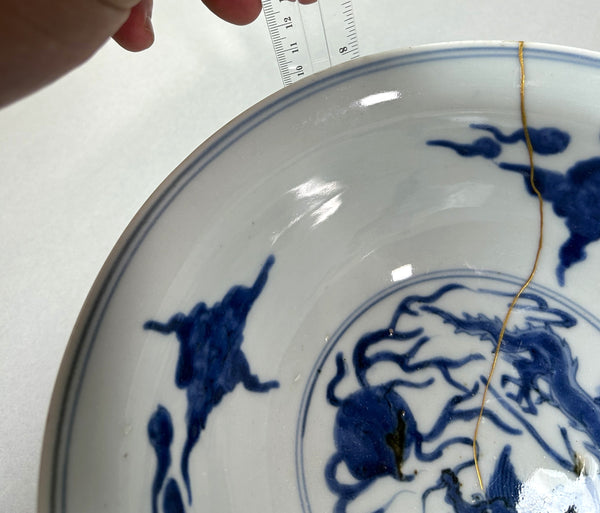 Wanli  Large Dragon bowl - Ming Chinese Porcelain